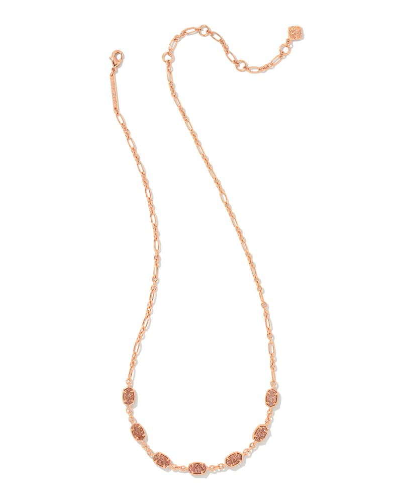 Emilie Rose Gold Strand Necklace in Sand Drusy image number 1